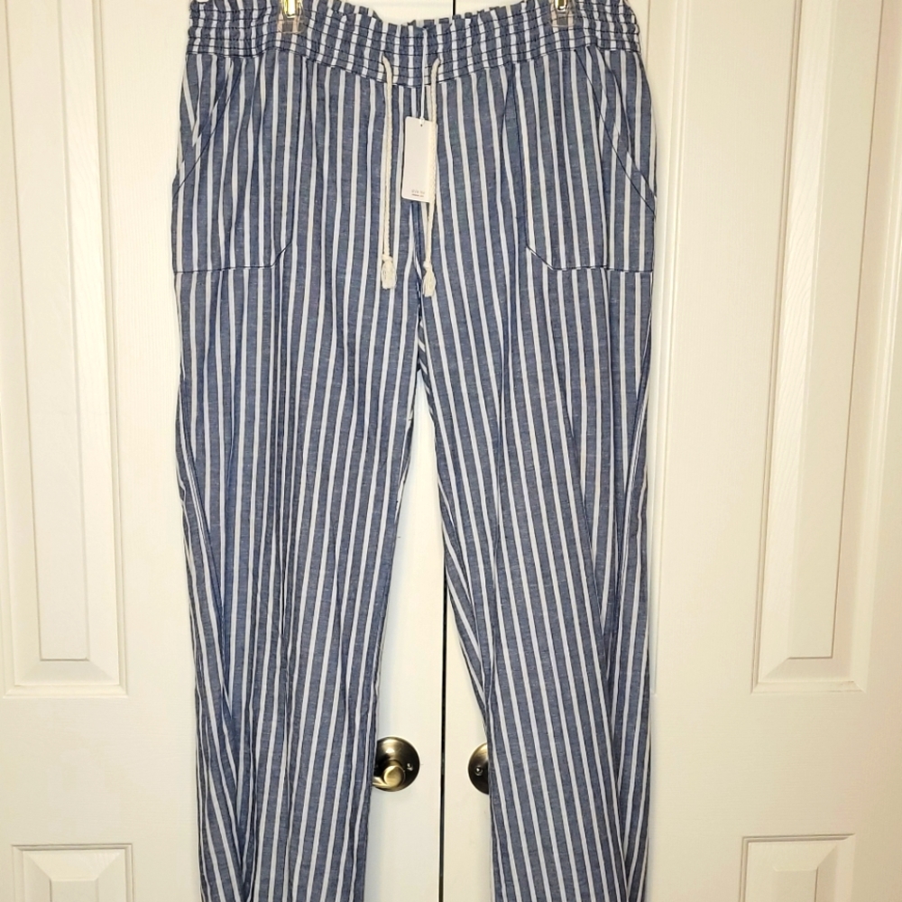 Style Me, size XL, blue white stripe, nwt